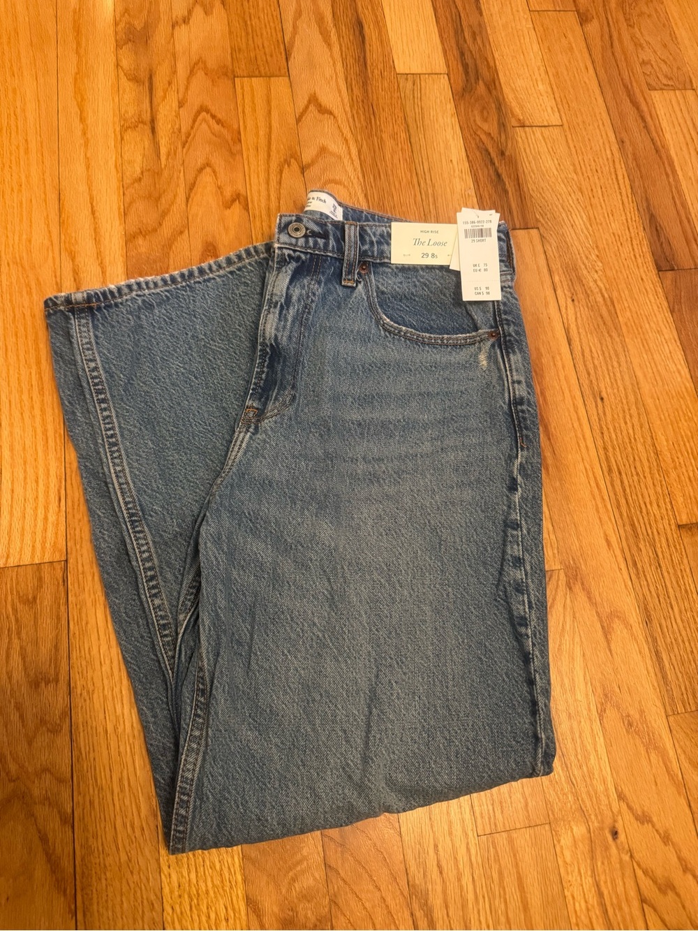 Abercrombie & Fitch High Rise 'The Loose' Jeans in Medium Blue